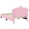 vidaXL Cadre de lit pour enfants avec tête de lit Rose 80 x 160 cm PU