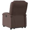 vidaXL Fauteuil inclinable de massage Marron Similicuir