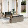 vidaXL Salon de jardin 6 pcs avec coussins gris r&eacute;sine tress&eacute;e