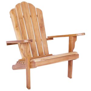 vidaXL Chaise Adirondack de jardin Naturel Bois de teck massif