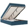 vidaXL Lit ottoman avec matelas bleu fonc&eacute; 120x190 cm velours