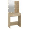 vidaXL Coiffeuse avec LED Ch&ecirc;ne sonoma 60x40x140 cm