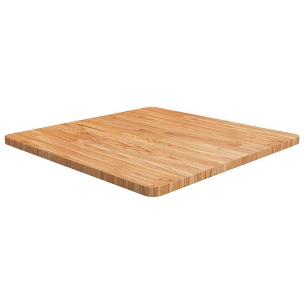 vidaXL Dessus de table carr&eacute; Marron clair70x70x2,5cm Bois ch&ecirc;ne trait&eacute;