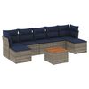 vidaXL Ensemble de canap&eacute; de jardin 8 pcs avec coussins gris r&eacute;sine tress&eacute;e