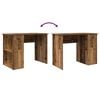 vidaXL Bureau vieux bois 100x55x75 cm bois d'ingénierie