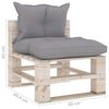 vidaXL Salon palette de jardin 5 pcs avec coussins bois de pin