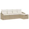 vidaXL Ensemble de Canap&eacute;s 5 pc Beige polyrotin