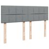 vidaXL Sommier &agrave; lattes de lit avec matelas Gris clair 160x200cm Tissu