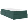 vidaXL Lit avec rangement et matelas Vert fonc&eacute; 100 x 200 cm Velours