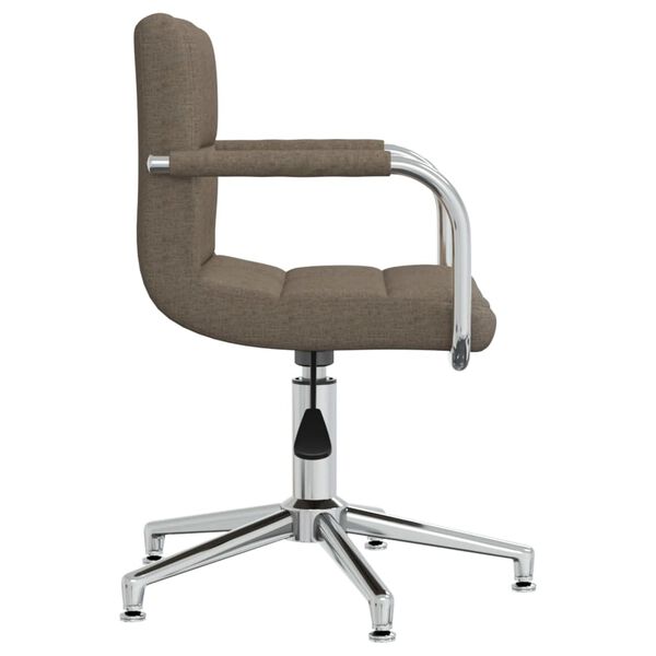 vidaXL Chaise pivotante de salle à manger Taupe Tissu
