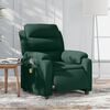 vidaXL Fauteuil inclinable de massage &eacute;lectrique vert fonc&eacute; velours