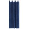 vidaXL Rideaux occultants 2 pcs Bleu fonc&eacute; 140 x 245 cm Velours