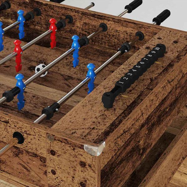 vidaXL Table de Foosball Bois ancien 125 x 60,5 x 80 cm