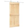 vidaXL Porte coulissante et kit de quincaillerie 90x210 cm pin massif