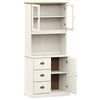vidaXL Buffet haut VIGO blanc 78x40x175 cm bois massif de pin