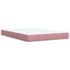 vidaXL Sommier &agrave; lattes de lit avec matelas Rose 160x200 cm Velours