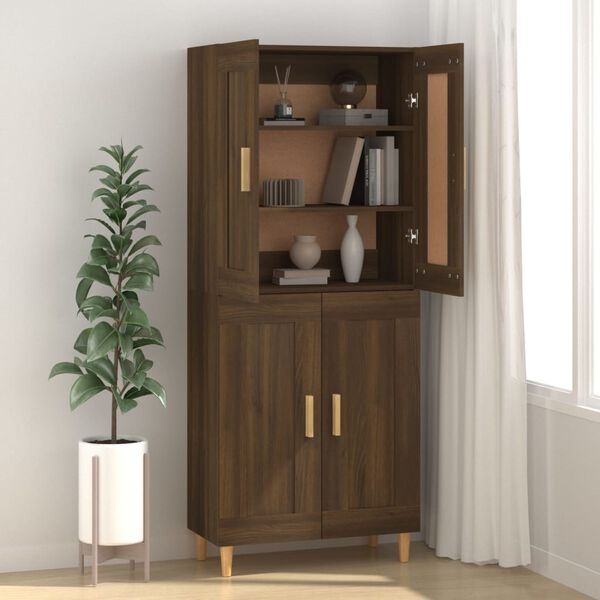 vidaXL Buffet Chêne marron 69,5x34x90 cm Bois d'ingénierie