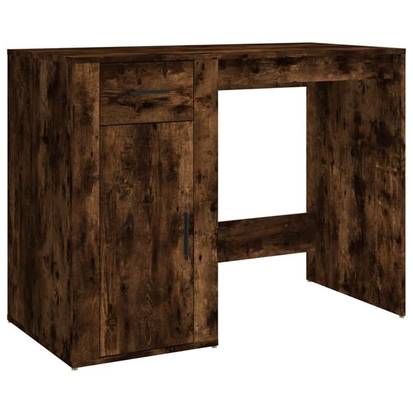 vidaXL Bureau Ch&ecirc;ne fum&eacute; 100x49x75 cm Bois d'ing&eacute;nierie