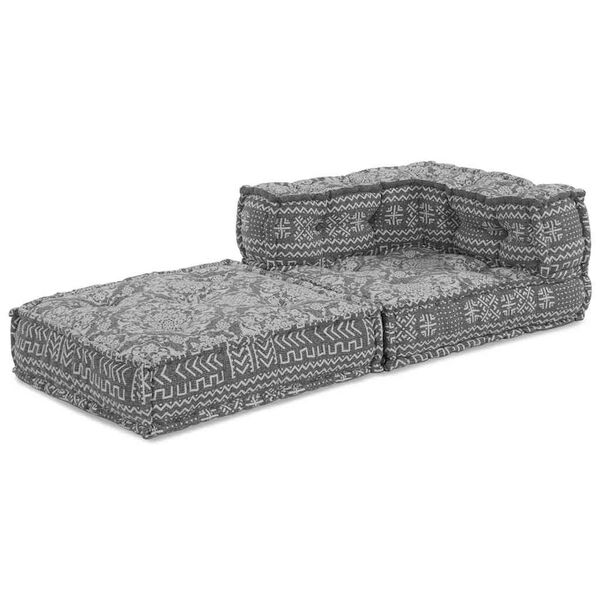 vidaXL Canap&eacute; d'angle modulable Gris clair 70 x 70 x 56 cm tissu