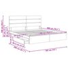 vidaXL Lit de Rangement Blanc 180 x 200 cm Bois d'ing&eacute;nierie