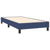 vidaXL Sommier à lattes de lit avec matelas Bleu 100x200 cm Tissu