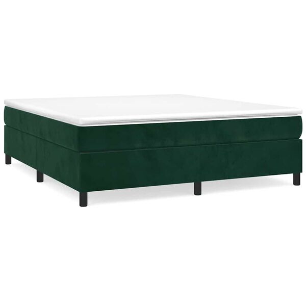 vidaXL Cadre de lit vert fonc&eacute; 160x200 cm velours