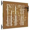 vidaXL Porte de Jardin Noir 85 x 125 cm Acier peint par poudre