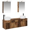 vidaXL Ensemble d'armoire de salle de bain 5 pc Bois ancien