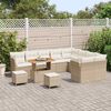 vidaXL Ensemble de canap&eacute; de jardin avec coussin 12 pcs beige et cr&egrave;me