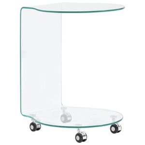 vidaXL Table basse 45x40x58 cm Verre tremp&eacute;