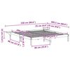 vidaXL Cadre de lit Blanc 180 x 200 cm Pin massif