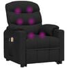 vidaXL Fauteuil de massage Noir Tissu