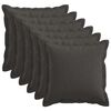 vidaXL Housse de coussin 6 pc HOUTEN Gris fonc&eacute; 30 x 30 cm