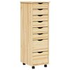 vidaXL Cabinet Roulant avec Tiroirs MOSS 34 x 39 x 103 cm