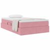 vidaXL Lit avec rangement et matelas Rose 120 x 200 cm Velours