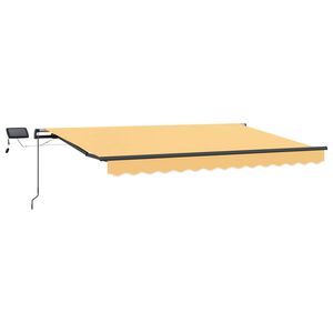 vidaXL Auvent r&eacute;tractable Sable 450 &times; 350 cm Tissu et Aluminium