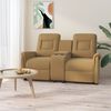 vidaXL Fauteuil inclinable avec porte-gobelet 2 places Taupe