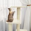 vidaXL Arbre à chat avec griffoirs en sisal Crème 92 cm