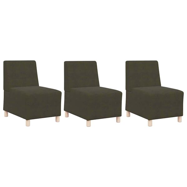 vidaXL Unit&eacute; de Sofa Modulaire Sans Accoudoirs 3 pcs Vert