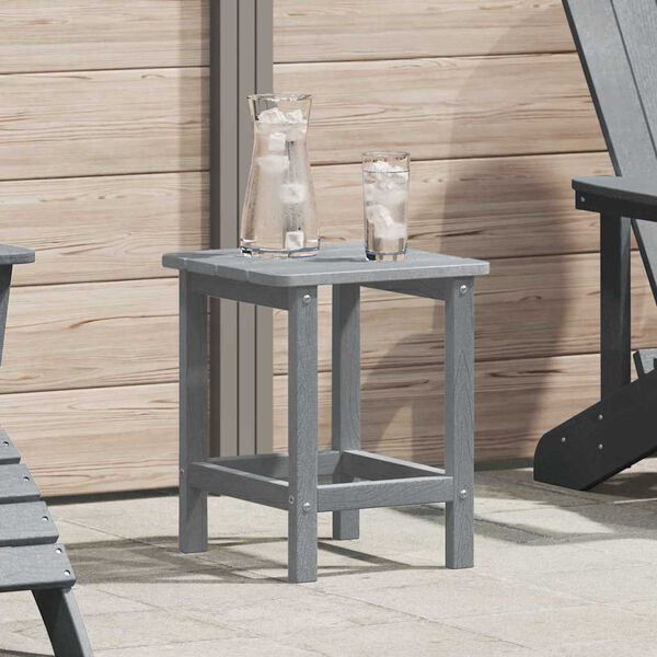 vidaXL Table d'appoint Adirondack Gris clair 38 x 38 x 46 cm HDPE