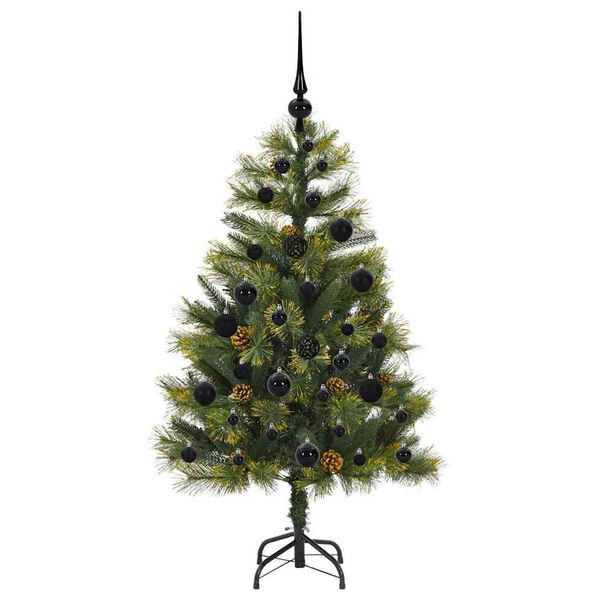 vidaXL Sapin de No&euml;l artificiel avec branches pliables et c&ocirc;nes 120 cm