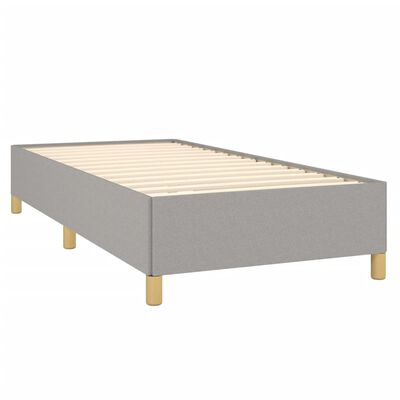 vidaXL Cadre de lit sans matelas gris clair 100x200 cm tissu