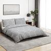 vidaXL Ensemble de housse de couette Gris 220x240 cm Coton