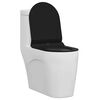 vidaXL Si&egrave;ge de toilette R&eacute;glable Noir 48,5 x 36 x 5 cm Polypropyl&egrave;ne