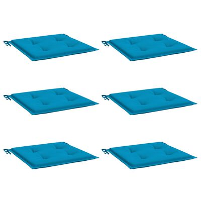 vidaXL Coussins de chaise jardin lot de 6 bleu 40x40x3 cm tissu oxford