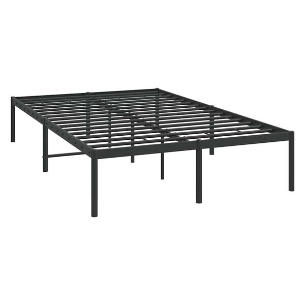 vidaXL Cadre de lit m&eacute;tal sans matelas noir 120x200 cm