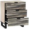 vidaXL Cabinet de chevet avec tiroir Blanc et Noir 50 x 33 x 62 cm