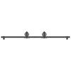 vidaXL Kit de quincaillerie de porte coulissante 183 cm Acier Noir