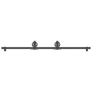 vidaXL Kit de quincaillerie de porte coulissante 183 cm Acier Noir