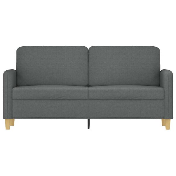vidaXL Canap&eacute; &agrave; 2 places Gris fonc&eacute; 140 cm Tissu